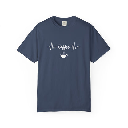 Coffee Heartbeat Shirt - Minimalist Coffee Lover T-Shirt  - Espresso Life Graphic Shirt