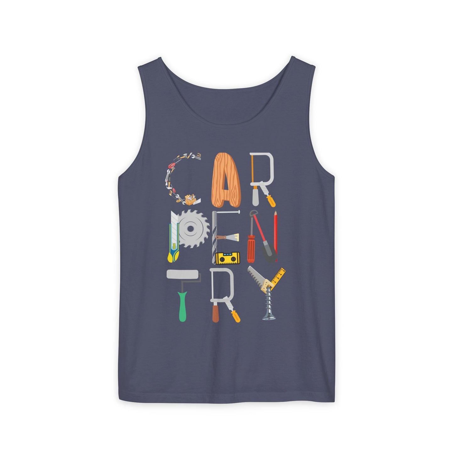 Carpentry Tools Tank Top – Perfect Gift for Woodworkers & DIY Enthusiasts