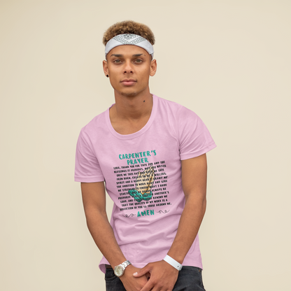 Carpenter Prayer T-Shirt  - Inspirational Carpenter Work Tee - Religious Tradesman Shirt - Amen Graphic Tee